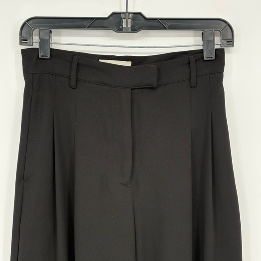 🧲 By Together Black cuffed pleated wide leg Trousers